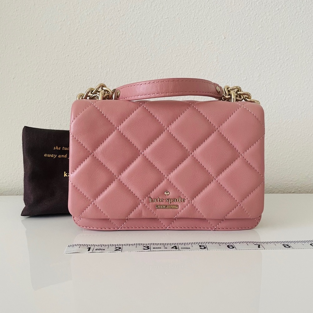 Kate Spade Pink Quilted Ballerina Crossbody
